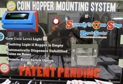 Token Hopper Mounting System for Quick Coin Games by Speedy’s One Stop